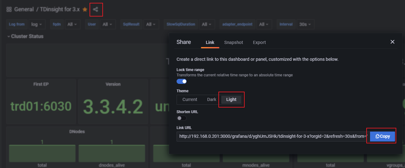 获取 grafana dashboard