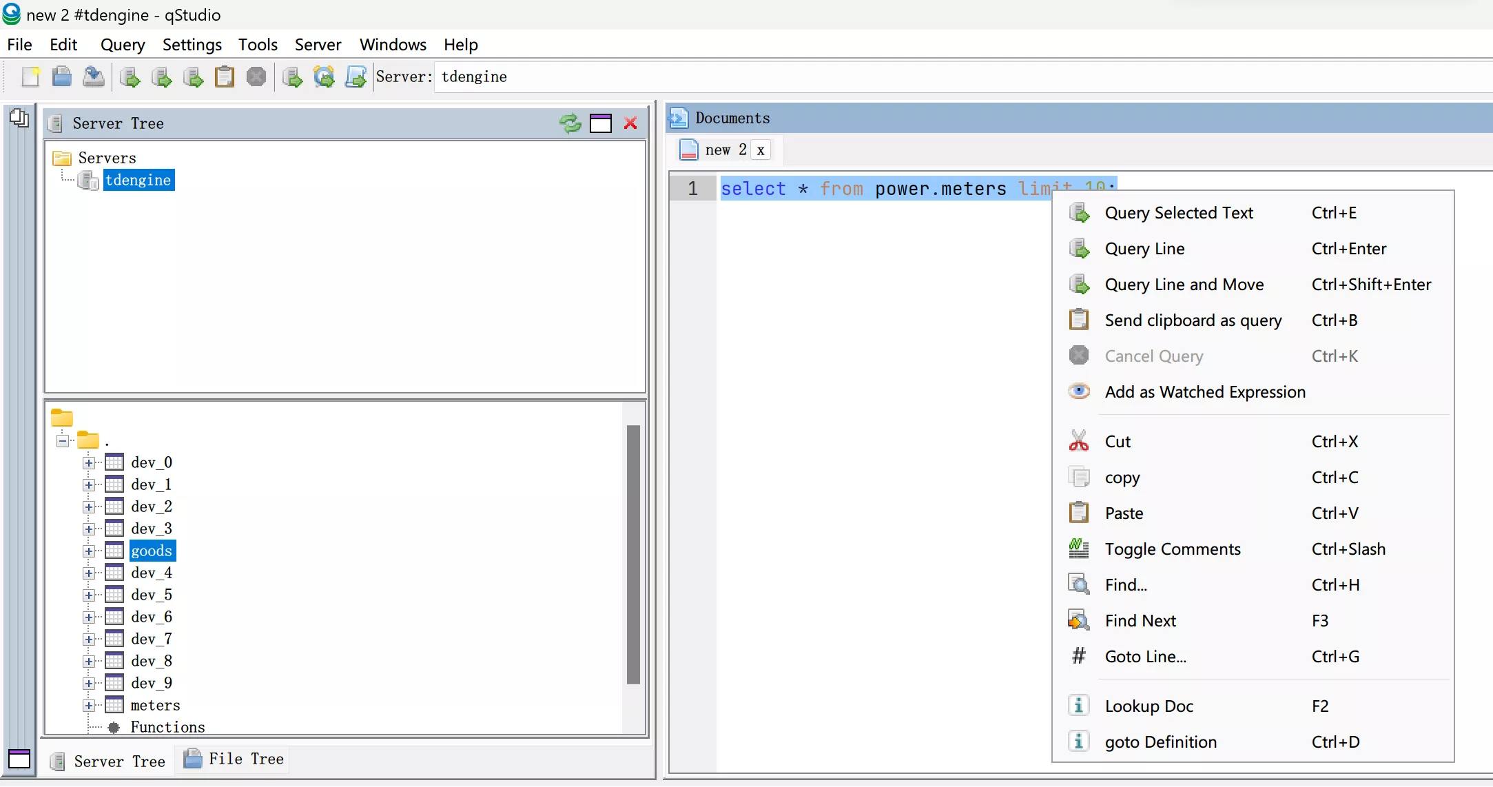 qStudio SQL 命令